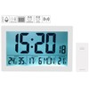 infactory Wall clock: XL Radio Controlled Clock with Double Alarm