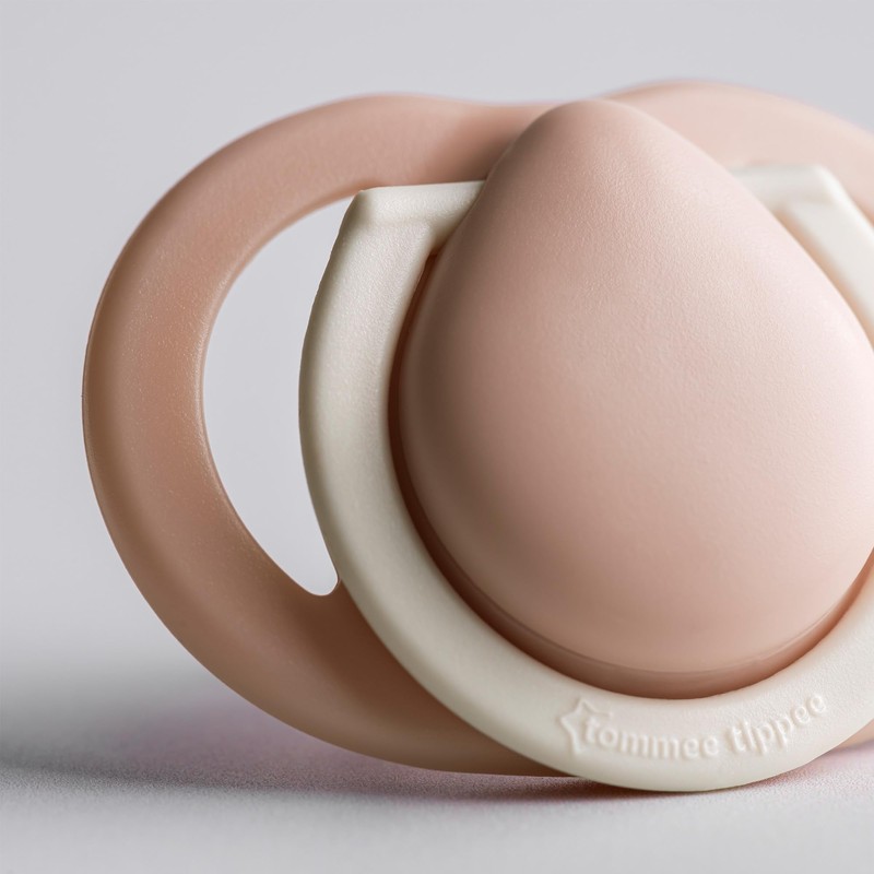 Tommee Tippee Newborn Soothers, 0-2 Months, Muted Colours, Matte Texture,
