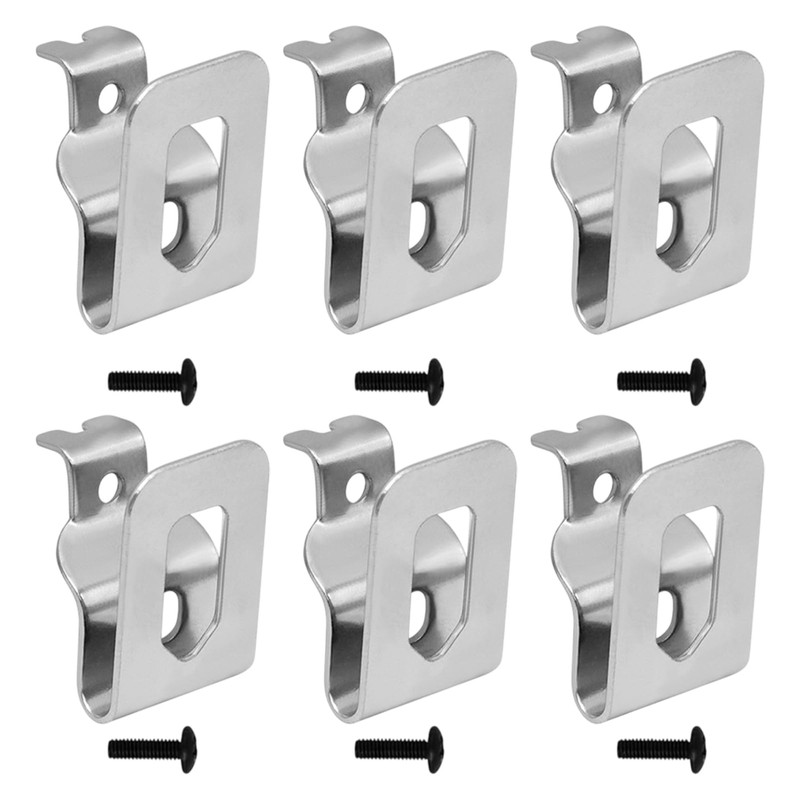 6 Pack Belt Clips, Stainless Steel Belt Hook Clip, Drill