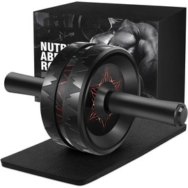 AB Roller Wheel - Ab Roller for Abdominal Workout and Core Strength Training, Portable Ab Wheel Roller Exercise for Men Women Fitness Lover, No Noise Ab Wheels with Thick Knee Pad for Home Gym Travel