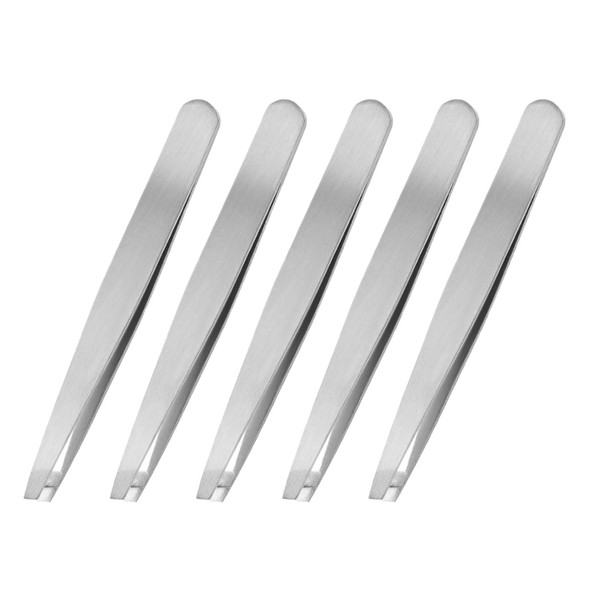 Tweezers, Angle, Set of 5, Length: 3.7 inches (9.5 cm),