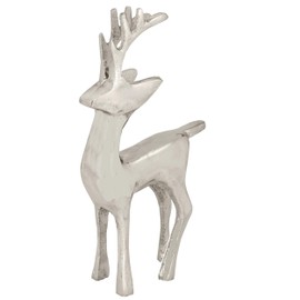 EGLO LIVING Decorative Baligian Reindeer, Elegant Christmas Decoration, Table Decoration, Christmas Living Room, Christmas Figure Deer, Metal in Silver, Height 20 cm