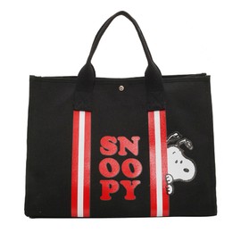 QPPQ Tote Bag, Canvas, Large Capacity, Snoopy Shoulder Bag, Canvas Tote Bag, Shoulder Bag, Eco Bag, Meeting Bag, Commute, Canvas Wrap, red