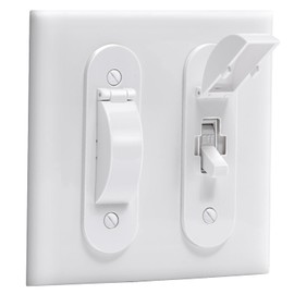 Wall Switch Guard, Child Proof Light Switch Cover Guard | Toggle Style | Light Switch Protection | Keep Toggle Switch in On or Off Position | 1 Pack, White