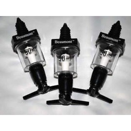 3 X 50ml Beaumont Solo Classic Spirit Measure Bar Optic 3104