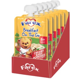 Farex Creamy Breakfast On The Go Baby Porridge for 6+ Months Babies 120 g (Pack of 6)