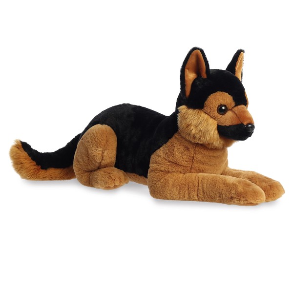 Aurora® Adorable Super Flopsie™ German Shepherd Stuffed Animal - Playful Ease - Timeless Companions - Black 28 Inches