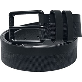Urban Classics Unisex Belt for Men and Women with Pin Buckle, Faux Leather with Embossing, Leather Basic Belt, Available in 3 Colours, Sizes S/M and L/XL, black