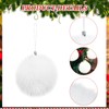 48 Pack Christmas Ball, 3.1 Inches White Fluffy Balls, Fur