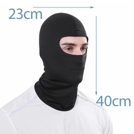 NXPUXP Balaclava Face Mask, Balaclava, Motorcycle, Cycling, Ski Balaclava, Elastic UV Protection, Unisex Men Women Children (Black), black