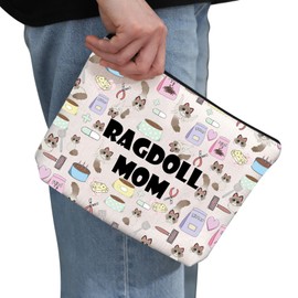 G2TUP Ragdoll Cat Lover Gift Ragdoll Cat Makeup Bag Ragdoll Cat Mom Cosmetic Bag Ragdoll Cat Owner Gift Pet Lover Gifts (Ragdoll Cat MB)