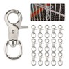 HOSUKKO 15PCS Trigger Snap Hooks, 360 Degree Swivel Spring Buckle