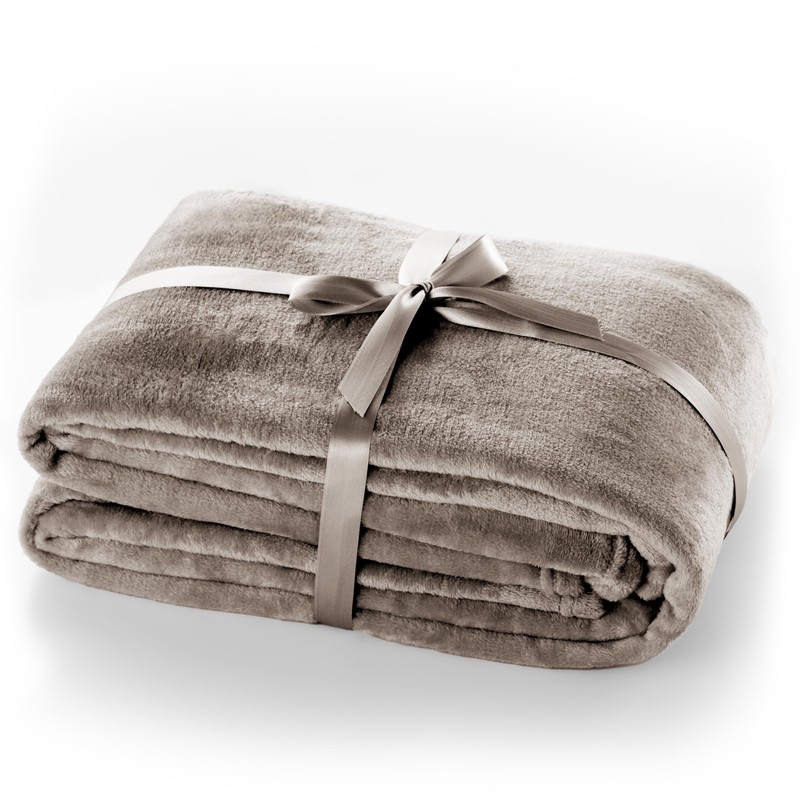 DecoKing Cuddly Microfiber Blanket Bedspread Fleece Faux Fur Blanket Fluffy