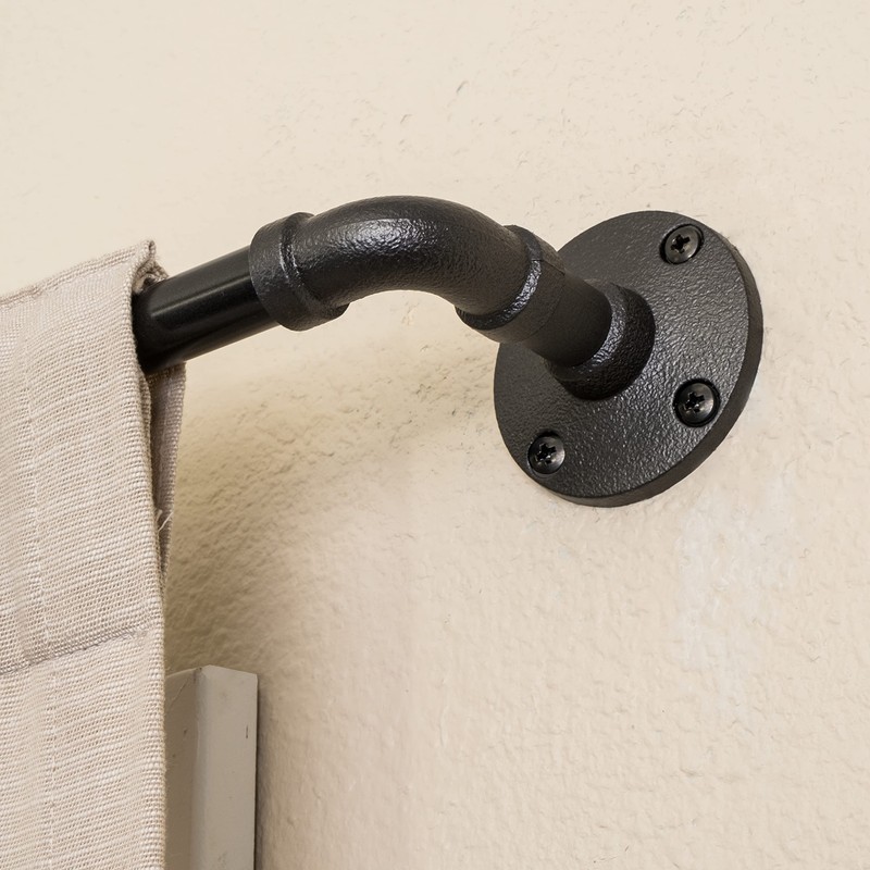 Decopolitan 5/8" Pipe Wrap Around Curtain Rod Set, 28 to