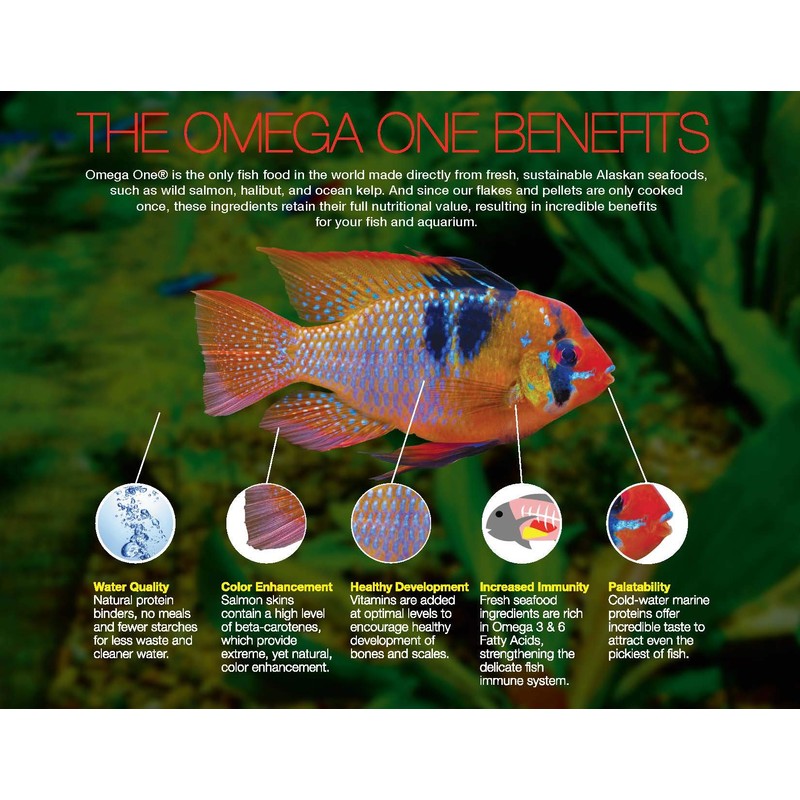 Omega One Goldfish Pellets, Sinking, 4mm Medium Pellets