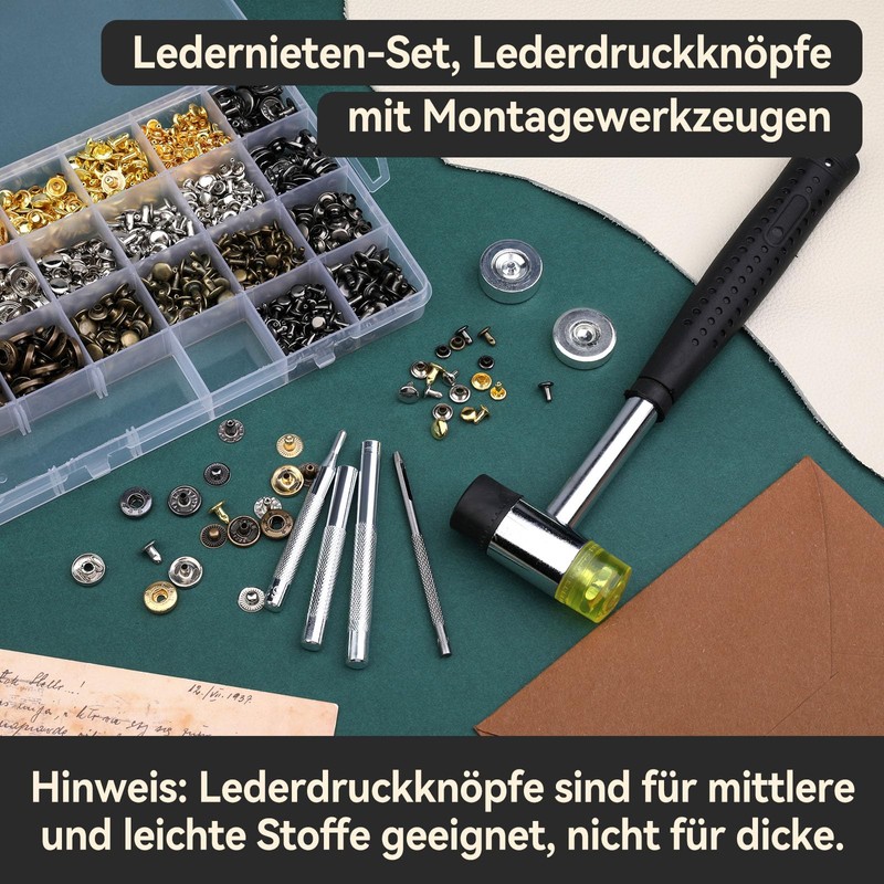 320 Piece Leather Rivets Set, Hollow Rivets Set, Press Stud