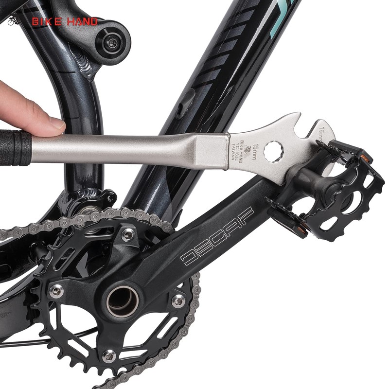BIKE HAND Bicycle Pedal Wrench, High Torque, 0.6 inch (15