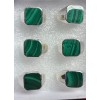 Natural Creations Men’s Sterling Silver Ring Size 8 Rainbow Malachite