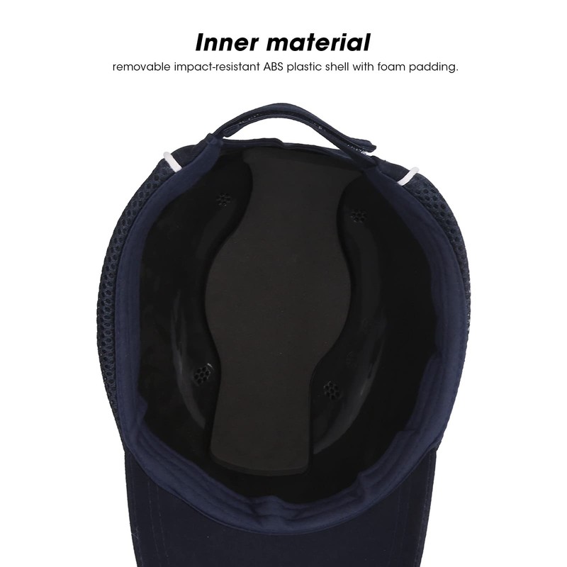 Deror Hard Hat Baseball Bump Cap Impact-Resistant Lightweight Breathable Hard