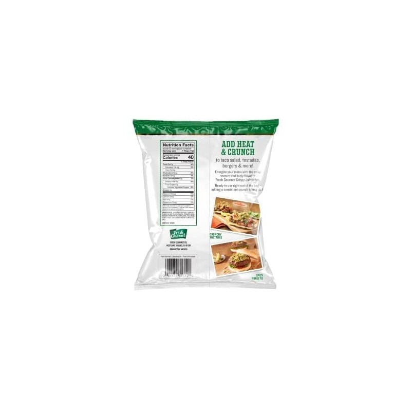 Fresh Gourmet Crispy Lightly Salted Jalapenos | 1 Pound, Pack