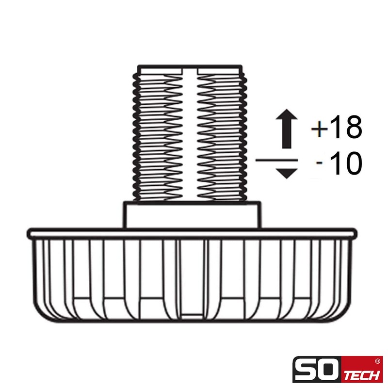 So-Tech® Base Feet, 100 mm, Adjustable