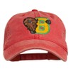 Small Bison Mascots Embroidered Washed Cap - Red OSFM