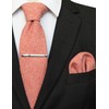 JEMYGINS Cashmere Wool Tie and Pocket Square Tie Clip Sets
