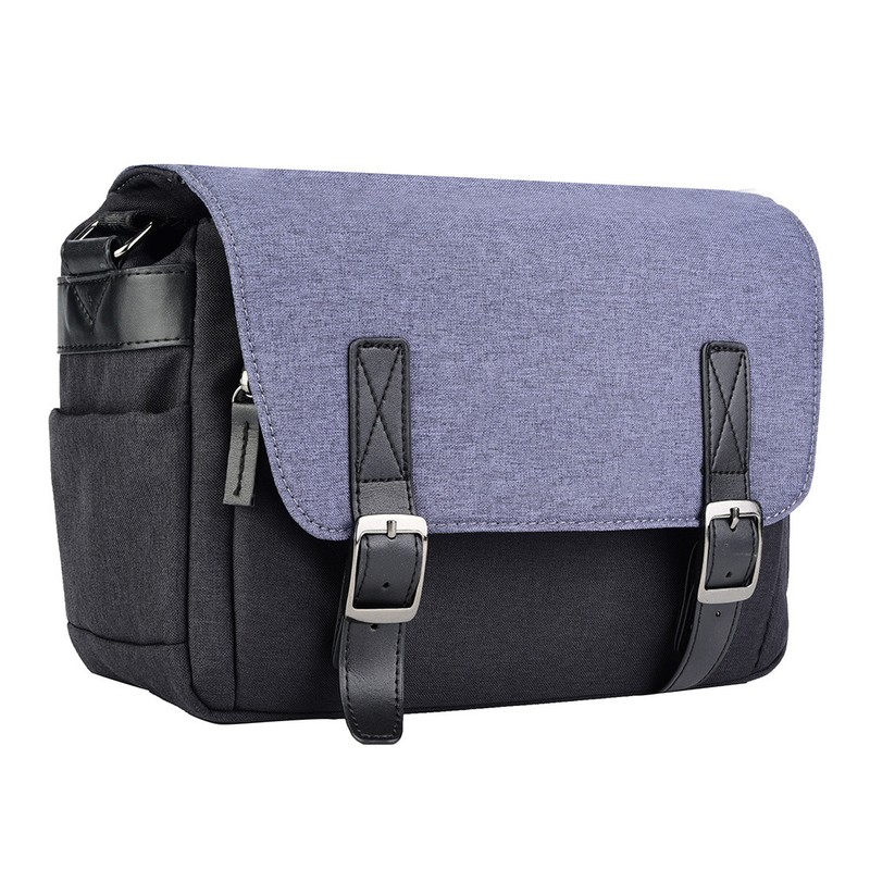 DSLR Camera Shoulder Bag Portable Case for Canon Nikon Sony(blue)