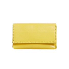 INCARNE Tarot Box - Classic Yellow Genuine Leather Magnetic Clasp Holder for Most Standard Tarot Cards