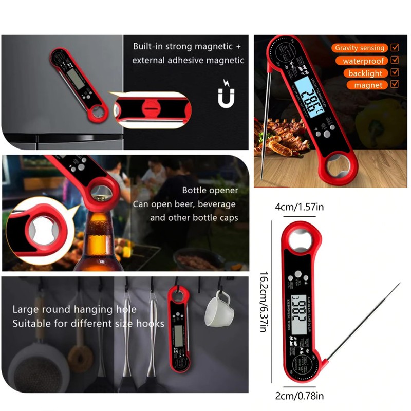 Instant Read Digital Meat Thermometer – Waterproof, Fast & Accurate