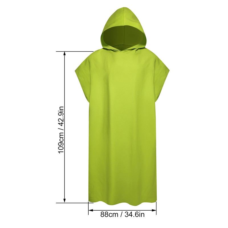 Surf Poncho Changing Towel with Hood Microfiber Beach Blanket Bath