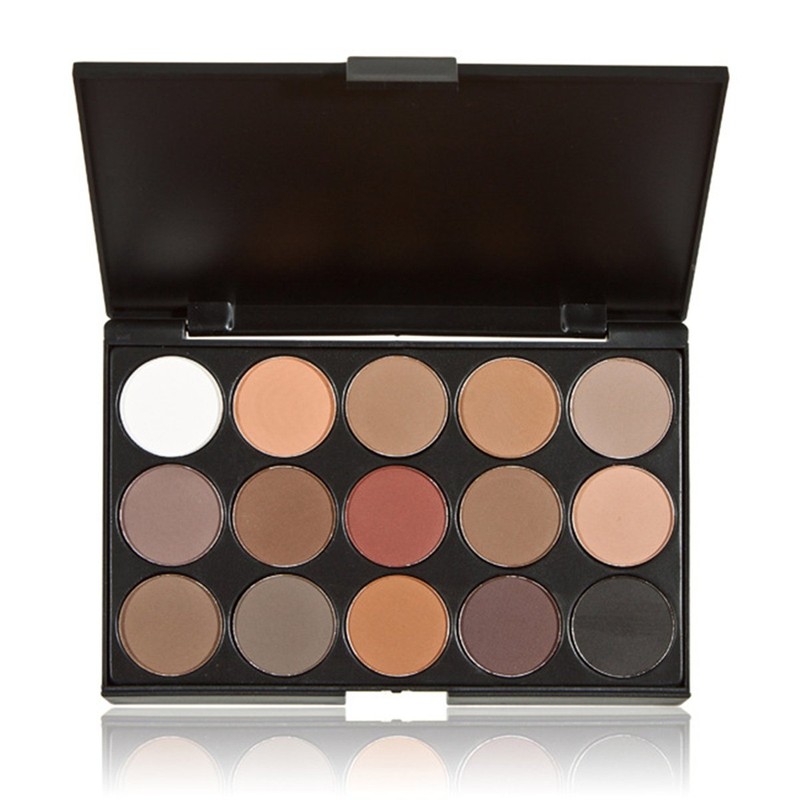 Eyeshadow Palette 15 Colours Vanity Case with Make-Up - Colourful