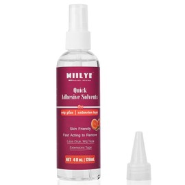 MIILYE Tape in Extension Remover Spray 4OZ/120ml, Tape in Remover Lace Wig Glue Remover Fast Removes Double Sided Hair Extensions Tape & Hair Glue Residue| Gentle on Skin| No Greasy| Easy to Clean