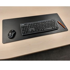 Dacasso 30" x 12.5" Classic Black Leather Keyboard/Mouse/Gaming Desk Mat - Luxury Executive Desk Surface Protector & Essential Office Decor