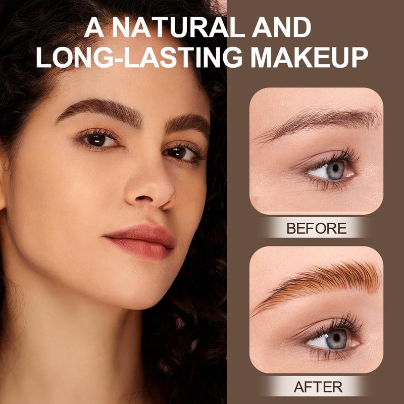 BUTBU Curved Eyebrow Pencil, 2 in 1 Microblading Eyebrow Pen,