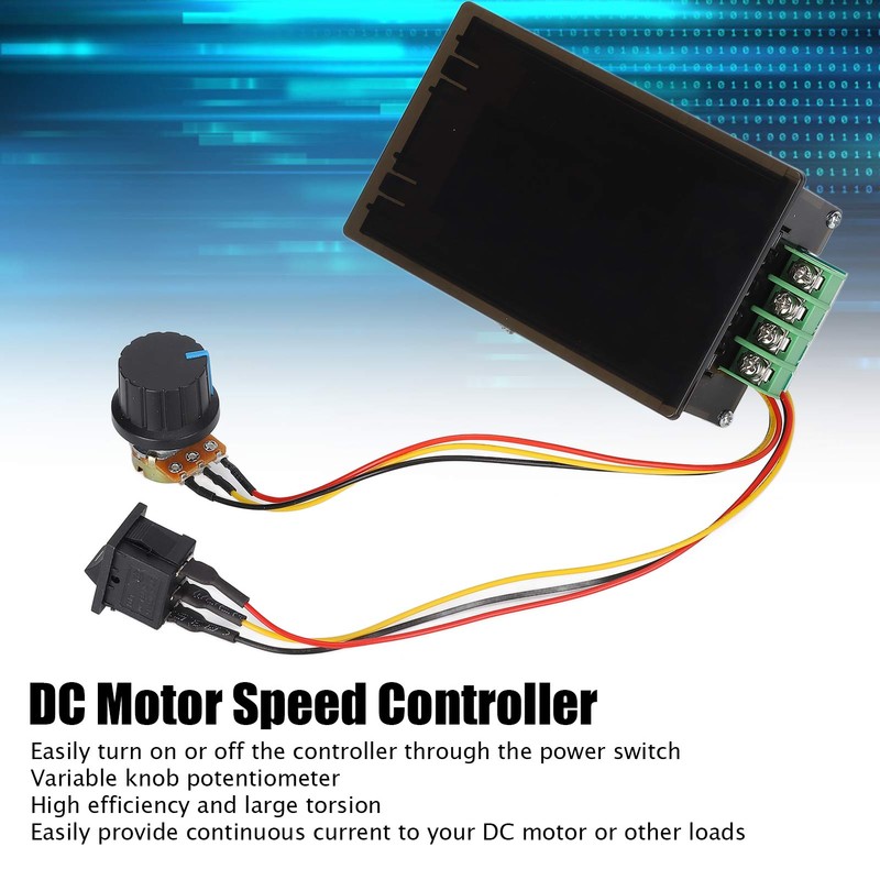 PWM Motor Speed Controller Stepless Regulator Variable CW CCW Button