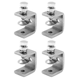 QWORK® 4Pcs 304 Stainless Steel C Clamp Tiger Clamp, Heavy Duty C-clamp, for Home Improvement and Automotive Repair