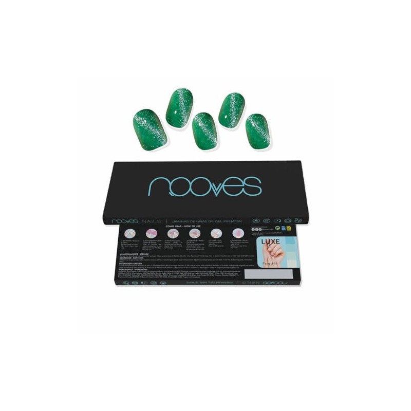 Nooves Cat Eye Green Gel Nail Wraps (Pack of 20)