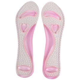 Plantilla de apoyo de arco para arcos caídos, planos o débiles (con cojín de talón), color rosa