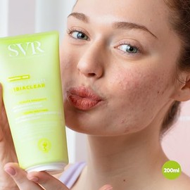 SVR Sebiaclear Creme Lavante, Crema Limpiadora para Piel Grasa y/o con Tendencia al Acné, 200 ml