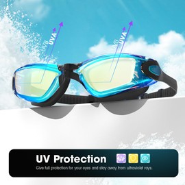 EasYoung Swimming Goggles, 2-Pack Swim Goggles for Adult Men Women Youth, Anti-Fog, UV Protection, No Leaking