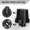 Ignition Key Knob Push Turn Switch & Insert Set for