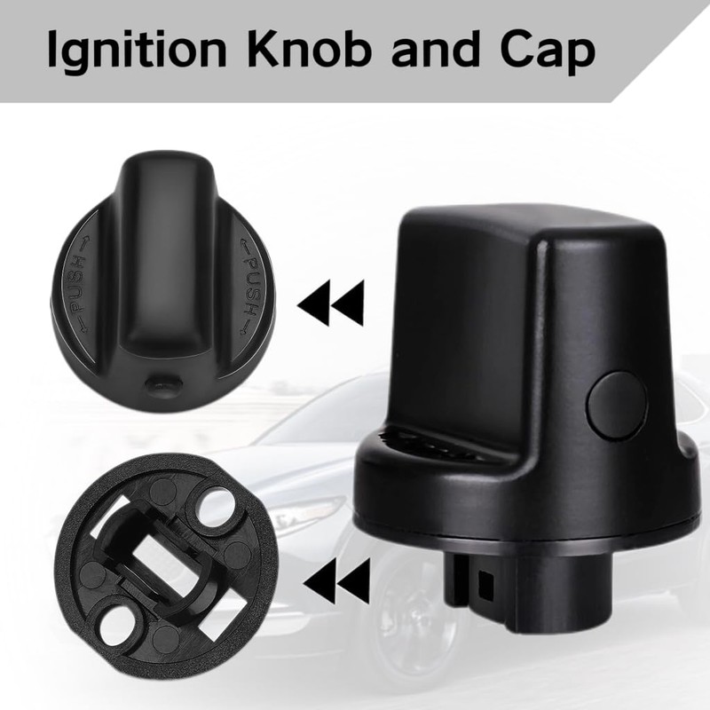 Ignition Key Knob Push Turn Switch & Insert Set for