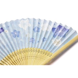 谷口松雄堂 [わがみ小路] 扇子 和柄扇子 雪消梅（ゆきとけうめ） 軽やかで控えめな普段使いしやすい扇子