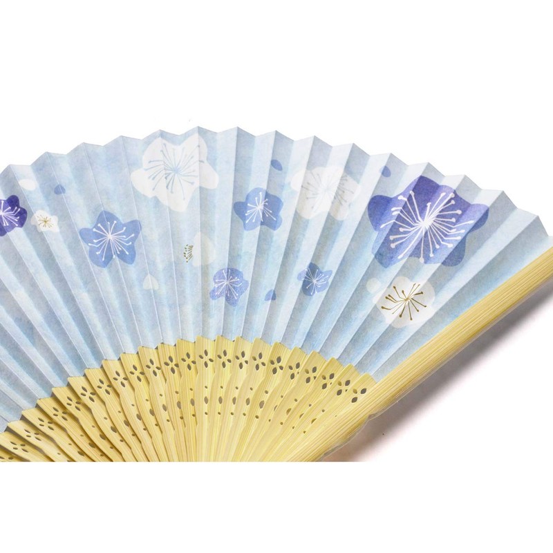 谷口松雄堂 [わがみ小路] 扇子 和柄扇子 雪消梅（ゆきとけうめ） 軽やかで控えめな普段使いしやすい扇子
