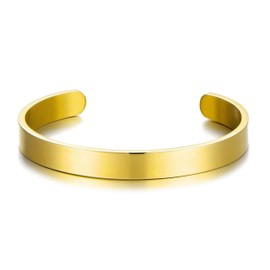 Philip Jones Men's Gold Plated Stainless Steel Cuff Bracelet