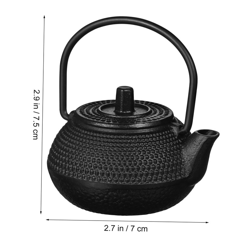 Garneck Mini Cast Iron Tea Kettle Small Teapot Decorative Ornament