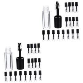 Baluue Tube Mascara 2sets Empty Eyelashes Refillable Clear Bottles Refillable Tubes Cream Container Bottle Mascara Tubes Empty Lip Lash Bottle Refillable Acrylic Black 20pcs*2 Eyelash Wand with Tube