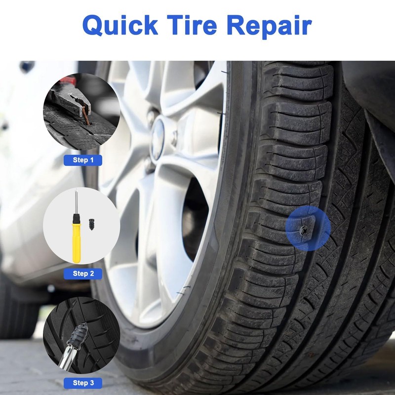 Tire Repair Kit, Tire Valve Tool Kit, Valve Core Remover