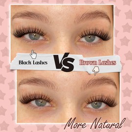 Brown Lash Clusters Kit Natural Dark Brown Eyelash Extensions Kit Wispy Individual Lashes Gently Fluffy Cluster Lashes Extensions with Bond and Seal Lash Glue and Eyelashes Tweezers Lash Kit